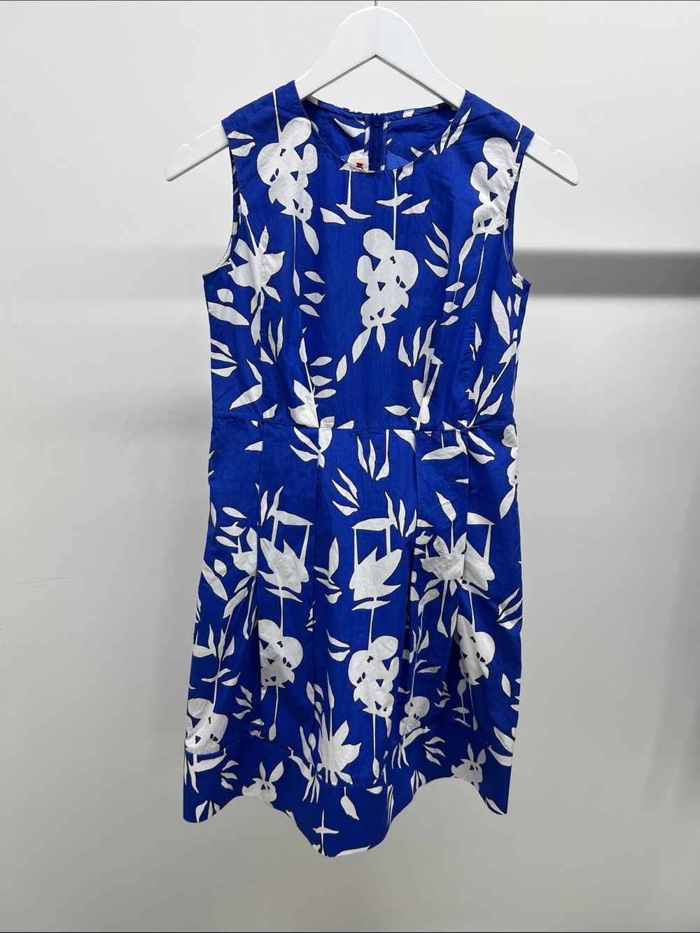 Marni Blue & White Floral Sleeveless Dress